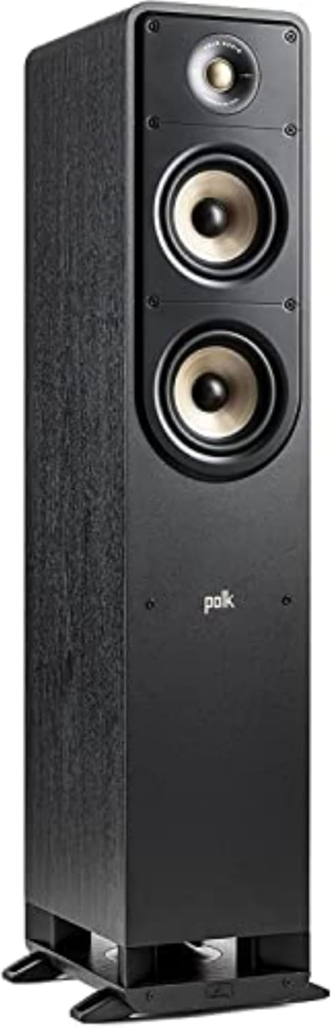 Polk Signature Elite ES35 Slim Center Channel Speaker - Hi-Res Audio Certified  Dolby Atmos & DTS:X Compatible  1" Tweeter & (6) 3" Woofers  Dual Power Port for Effortless Bass  Stunning Black