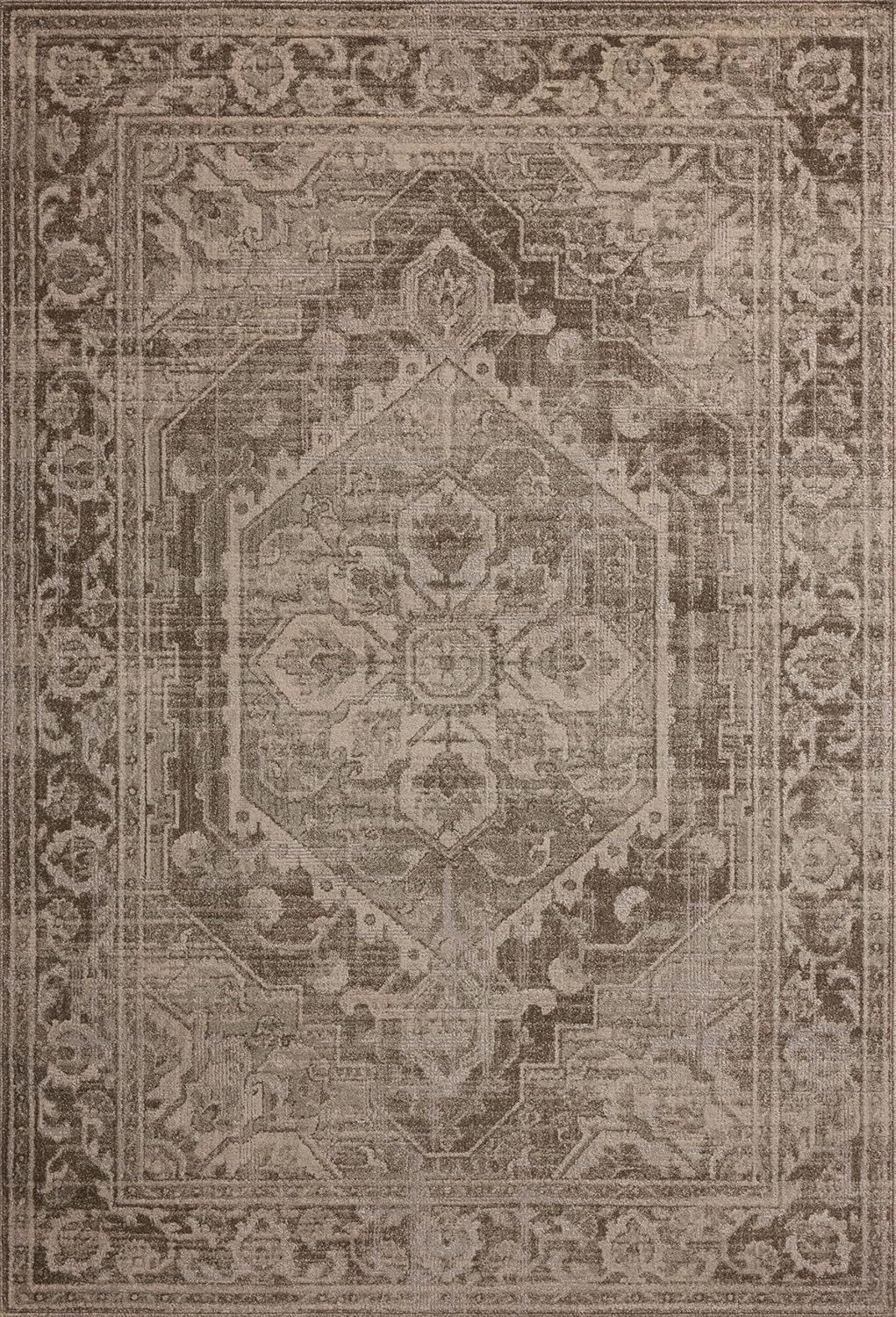 Loloi Magnolia Home by Joanna Gaines Mona Collection MOA-01 Cocoa/Stone 7'-6" x 10' Area Rug