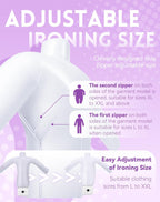 Automatic Steam Iron - 2026 Upgraded Touched Hands-Free Automatic Ironing Machine 3.0, 2-in-1 Hands-Free Steam & Hot Air Dryer, 8 Minutes Quick Ironed Dry for Shirts, Pants, Jackets & Shoes
