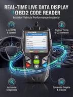 MOTOPOWER 4 in 1 Code Reader Car Diagnostic Scan Tool Oil Maintenance Reset, Battery Test, Performance Test with Lifetime Update