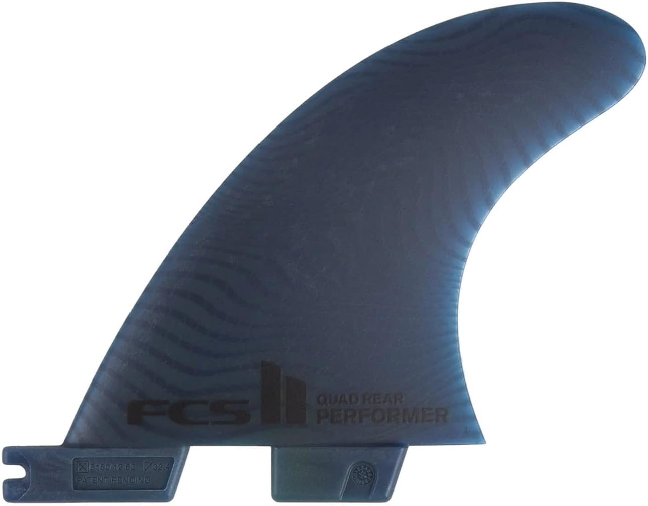 FCS Performer Eco Neo Glass Surfboard Fins (Medium, Quad (4 Fins)), Blue