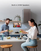SYLVOX Kitchen TV  Small Smart TV for Kitchen  15.6 inch 1080P Full HD Under Cabinet TVs  Google Smart Television with Voice Remote Control WiFi Bluetooth Chromecast 2 Speakers  Compact & Foldable