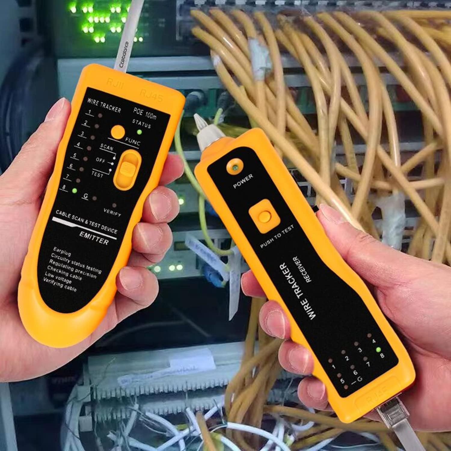 Gaobige Network Tool kit, RJ45 Crimp Tool kit Pass Through Crimper Cat6 Cat5 Cat5e Crimping Tool, Wire Tracker, 110/88 Punchdown Tool, Stripper, Cutter, Cat6 Pass Through Connectors