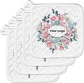 Personalized Custom Pot Holder – 4 Pack 8X8 Inch Kitchen Oven Hot Pads Potholder Coaster Heat Resistant Cooking Baking with Hanging Loop Customized Photo Design Text Picture Gift