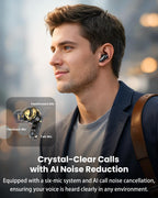 TOZO NC20 Pro Active Noise Cancelling Wireless Earbuds with Smart Touch Screen, LDAC Hi-Res Audio, Stereo Bass, 6 Mics AI Call Ear Buds, 80H Playtime, IPX8 Waterproof, 32 EQ via App, Wireless Charging
