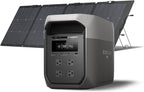 EF ECOFLOW Portable Power Station DELTA 3 MAX with 220W Solar Panel  3400W X-Boost Output  Ultra-Fast 0-80% Charging in 1.13 Hr  Home Backup & RV Camping