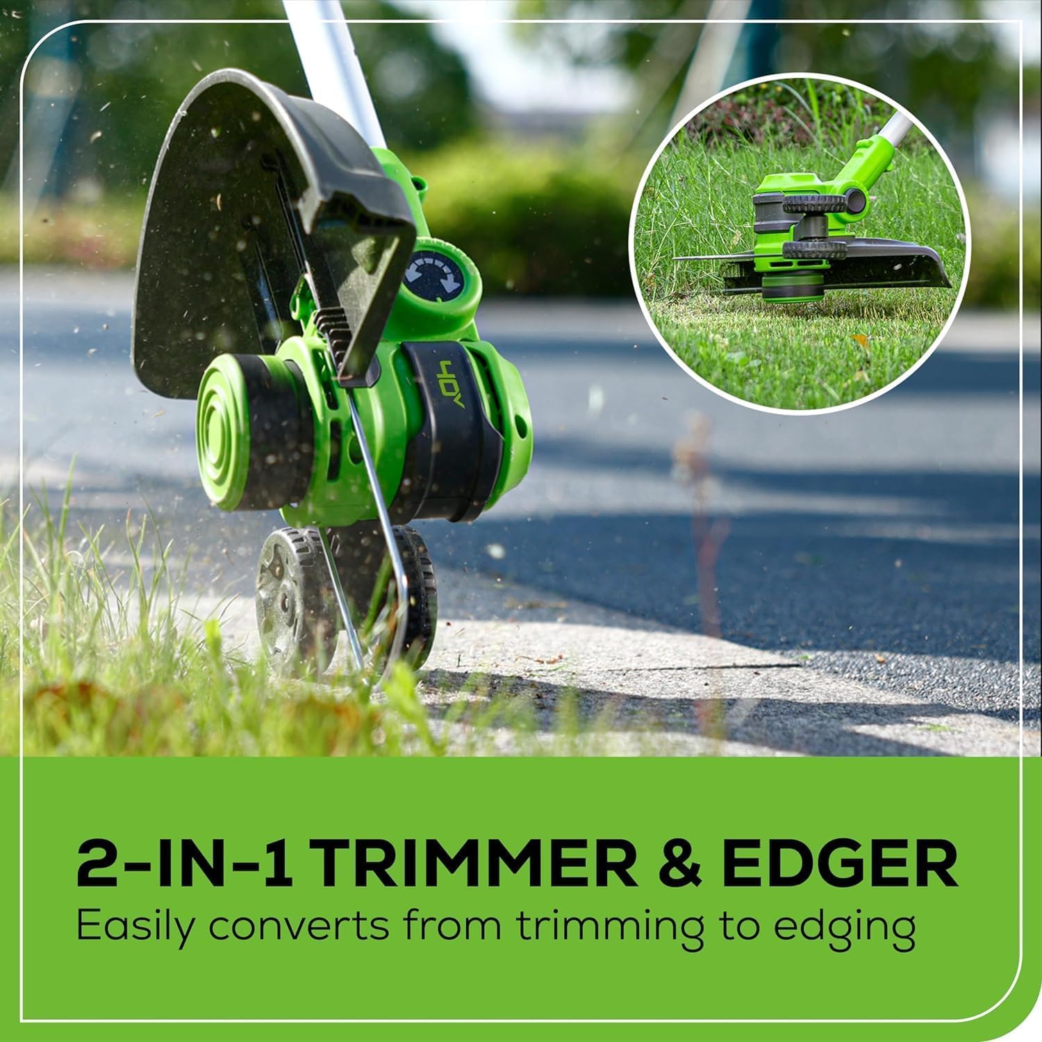 Greenworks 40V 21" Self-Propelled Lawn Mower Axial Leaf Blower(500 CFM / 120 MPH) 13" String Trimmer with 2 Batteries(5Ah+2Ah) & Chargers