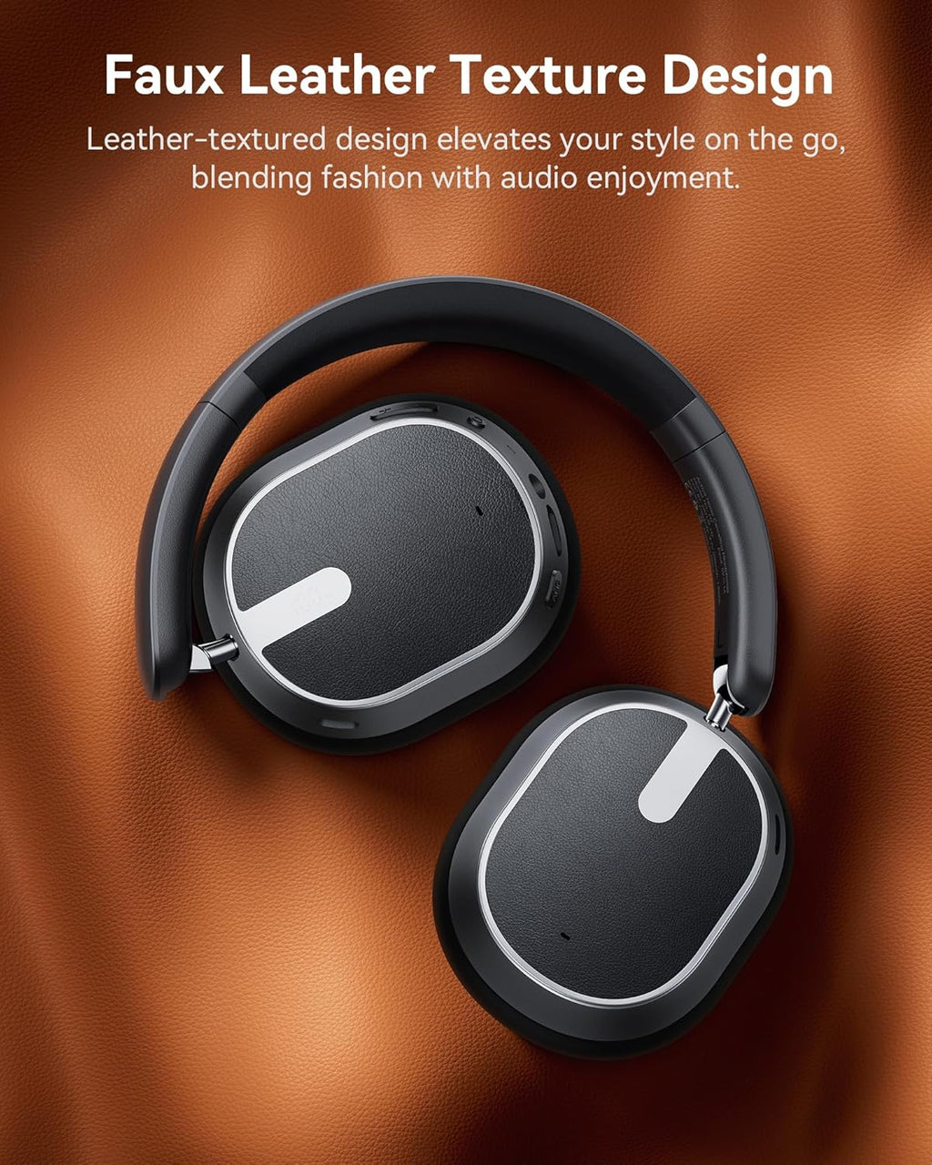 bmani Hybrid Active Noise Cancelling Headphones,120H Playtime Wireless Headphones Bluetooth 6.0 with Power Display, 6-Mic ENC Calls, 360° Spatial Audio Over Ear Headphones Headset for Travel Game