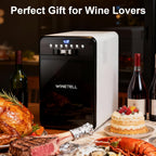 Wine Preservation System – Wine Saver & Dispenser with Adjustable Temperature Control, Preserves Wine Freshness & Flavor, for Home, Office & Hotel, Without Removing Corks (White)