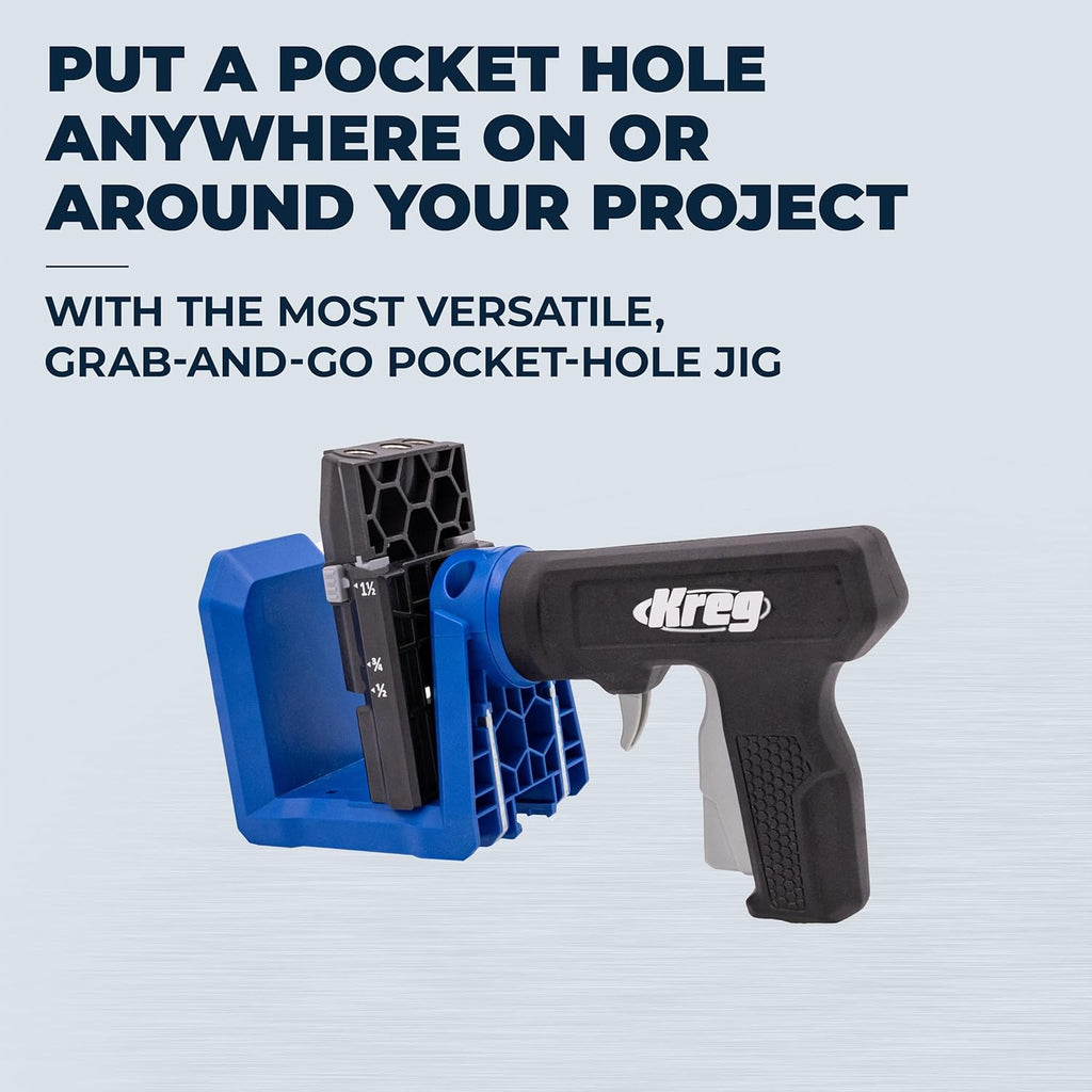 Kreg Pocket-Hole Jig - KPHJ520PRO2 - New Model - Premium Carpentry & Woodworking Tool - For Materials 1/2-1 1/2 Inches Thick - Includes 60 Pocket-Hole Screws