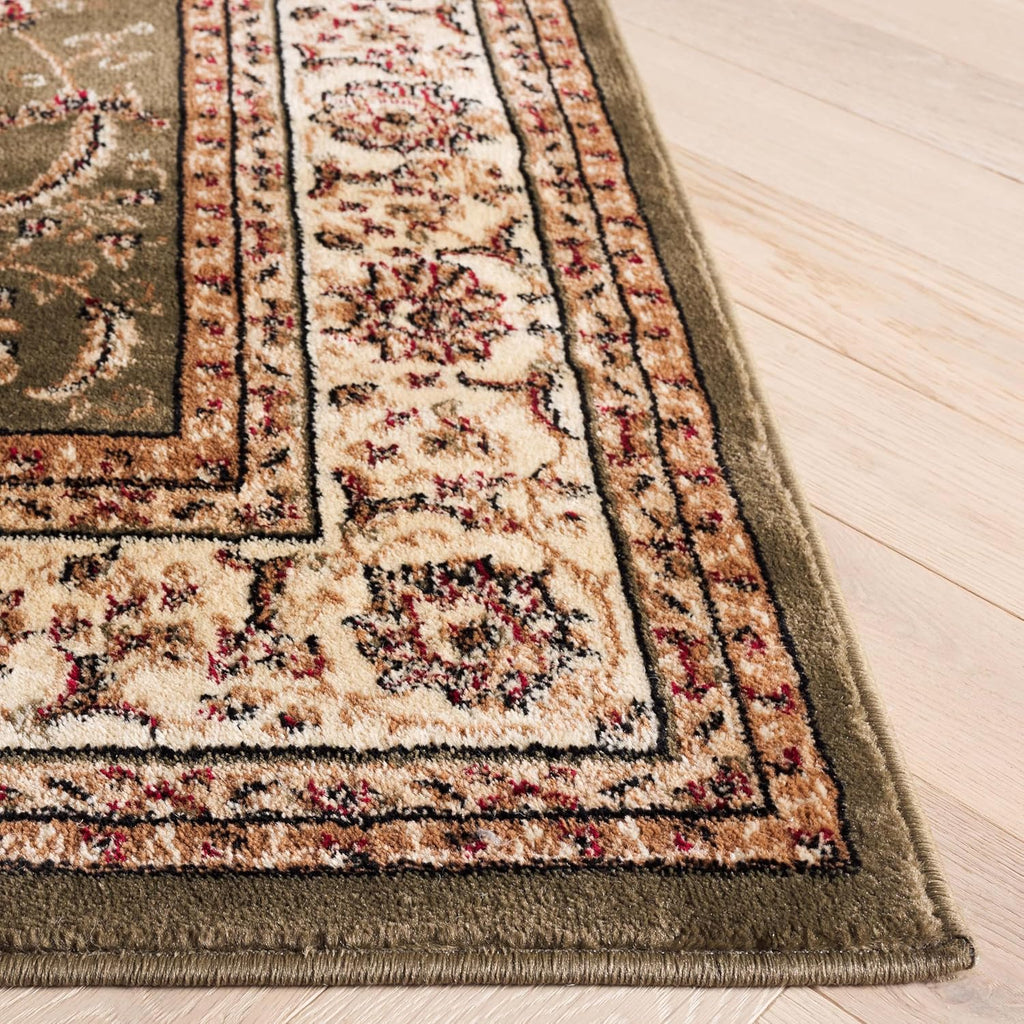 SAFAVIEH Lyndhurst Collection Area Rug - 9' x 12', Sage & Ivory, Traditional Oriental Design, Non-Shedding & Easy Care, Ideal for High Traffic Areas in Living Room, Bedroom (LNH219B)
