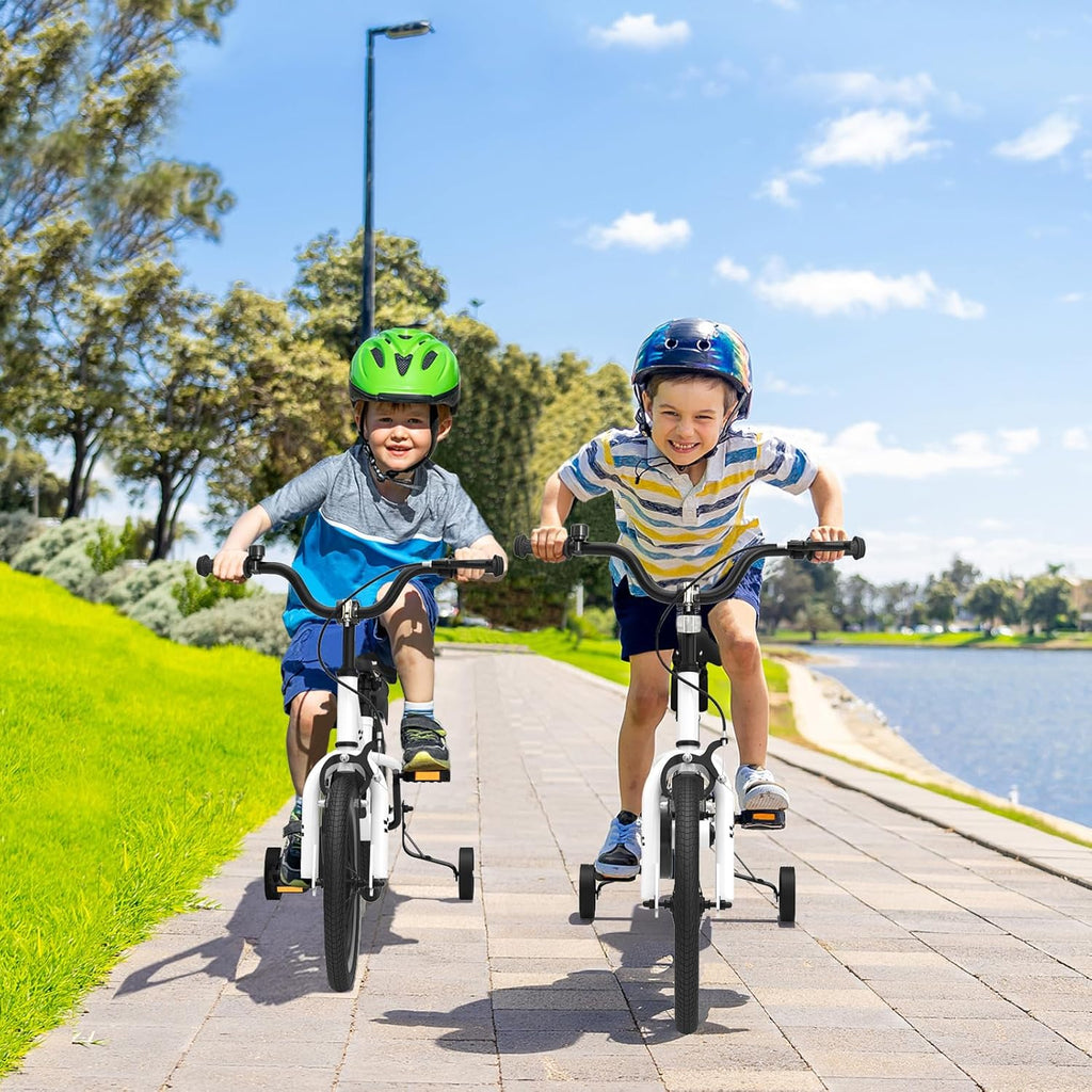 BABY JOY Kids Bike, 12 14 16 18 Inch Boys Girls Bike for 3-8 Years w/Training Wheels, 20 Inch Children Bicycle for 8+ Teens w/Kickstand, Handbrake, Coaster Brake & Removable Basket, Sporty Bicycle