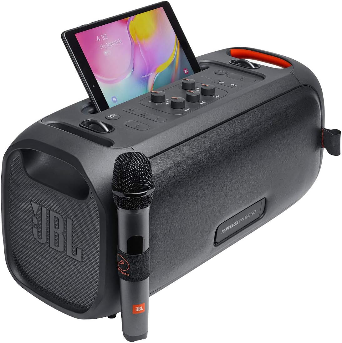 JBL PartyBox On-The-Go Powerful Portable Bluetooth Party Speaker with Dynamic Light Show  black