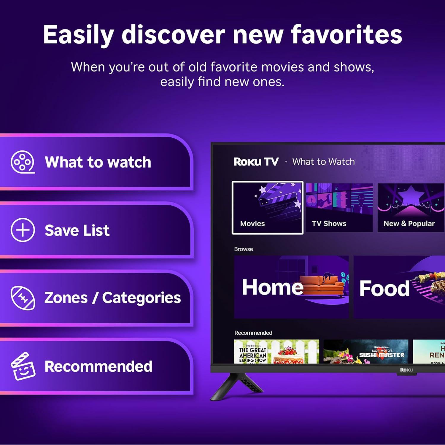 Roku Smart TV 2026 – 32-Inch Select Series, 1080p Full HD TV – Roku TV with Voice Remote – Flat Screen LED Television with Wi-Fi for Streaming Live Local News Sports & Movies, Bluetooth Headphone Mode