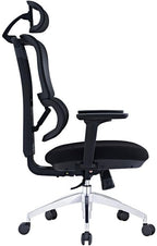 SUNLINE Elevate Office Chair - Ergonomic & Adjustable Lumbar Support System with Aluminum Base - 4D Curved Mesh Headrest & 3D Armrest Chair, Tilt Control