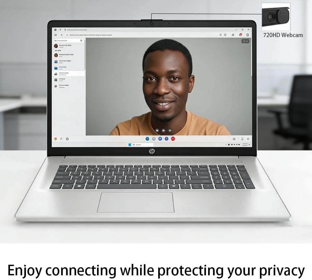 HP 17.3'' Touchscreen Laptop Computer-Windows 11 Pro for Business & Home Use  8-Cores Intel i3-N305  32GB RAM  128GB eMMC+1TB PCIe M.2 SSD  720 HD Webcam  HDMI  Num Pad  Wi-Fi 6  1 Year Office 365
