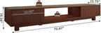 Maggym 70″ TV Stand with Storage, Modern Media Console with 2 Doors and Open Shelves, Entertainment Center for Living Room, Walnut