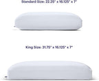 Purple DreamLayer Pillow - Standard Size, Multi-Layered GelFlex Grid & MicroAir Foam for Support & Pressure Relief - Customizable Height with Removable Foam Booster Layers