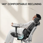Hbada E3 Air Ergonomic Office Chair, Big and Tall Office Chair - with 3-Zone Dynamic Lumbar Support, 3D Adjustable Headrest, 3D Adjustable Armrests, Swivel Computer Chair, Black(No Footrest)