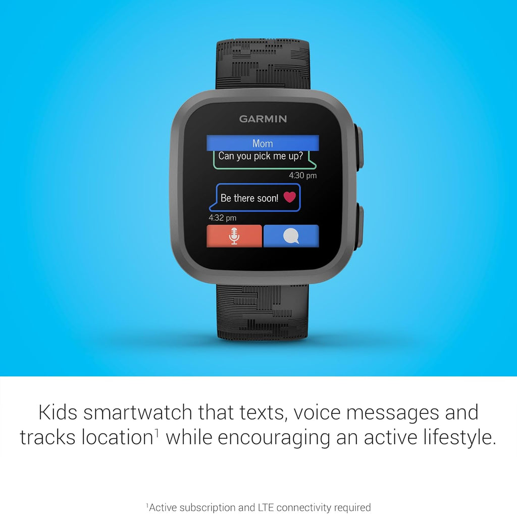 Garmin Bounce™  Kids Smartwatch  Two-Way Text and Voice Messaging  Location Tracking  Black Camo