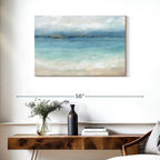 ElephantStock Serene Sea Landscape Wall Art - Horizontal Wrapped Canvas - 1-Piece Hallway Wall Decor - Painting Beach Canvas Print - Blue and White Decor for Wall by Cynthia Coulter - 36" X 24"