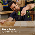 GREENWORKS 24V 1/2” Brushless Cordless Drill (400 In-lbs.) + 6.5” Circular Saw (4,800 RPM), (2) 2.0Ah (12,000mAh Power Bank) USB-C Batteries, Braided Cable, 65W Rapid Charger
