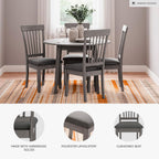 Signature Design by Ashley Shullden Casual Dining Room Side Chair with Spindle Back, 2 Count, Gray