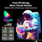 KTC 27 Inch White Gaming Monitor 300Hz/320Hz  QHD 1440P Fast IPS Computer Monitor with Adaptive FreeSync  HDR400  Height/Pivot/Swivel/Tilt Adjustable  DP&HDMI  H27E6