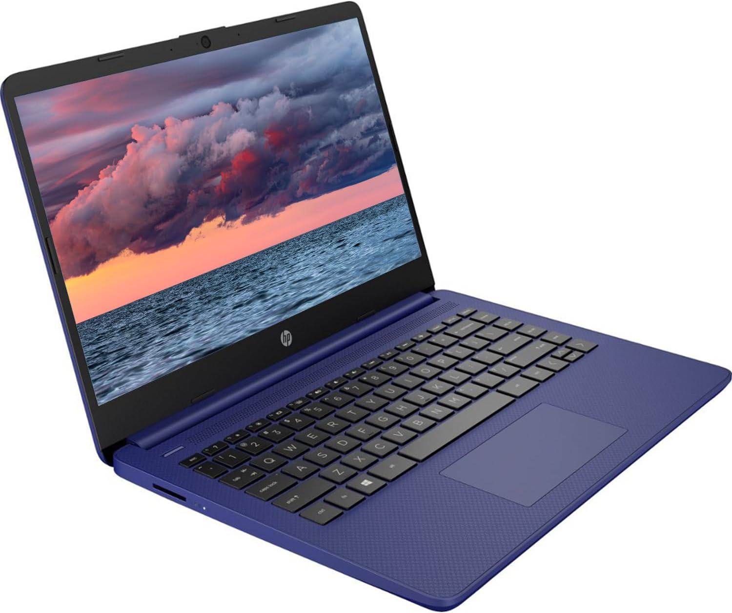 HP Portable Laptop  Student and Business  14" HD Display  Intel Quad-Core N4120  4GB DDR4 RAM  64GB eMMC  1 Year Office 365  Webcam  SD Card Reader  HDMI  Wi-Fi  Windows 11 Home  Blue  KKE Mousepad