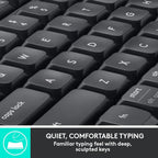 Logitech MK850 Performance Wireless Keyboard and Mouse Combo for Windows, macOS & ChromeOS, Bluetooth & 2.4 GHz USB Receiver, Full-Size Ergonomic Keyboard, Multi-Device, Cushioned Palm Rest – Graphite
