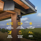 Vosker V300 Ultimate Farmers Pack Outdoor Security Camera with External Solar Panel for Farms Pastures and Greenhouses 4G LTE Black Single Unit with Battery