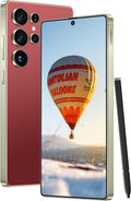 I25 Ultra 5G Smartphone, 8+256GB Unlocked Phone, Android 14.0, 68+108MP Zoom Camera, Mobile Phone with Build-in Pen,Long Battery Life 7000mAh, Dual SIM, 6.99“ HD Screen,5G/4G (Wine Red)