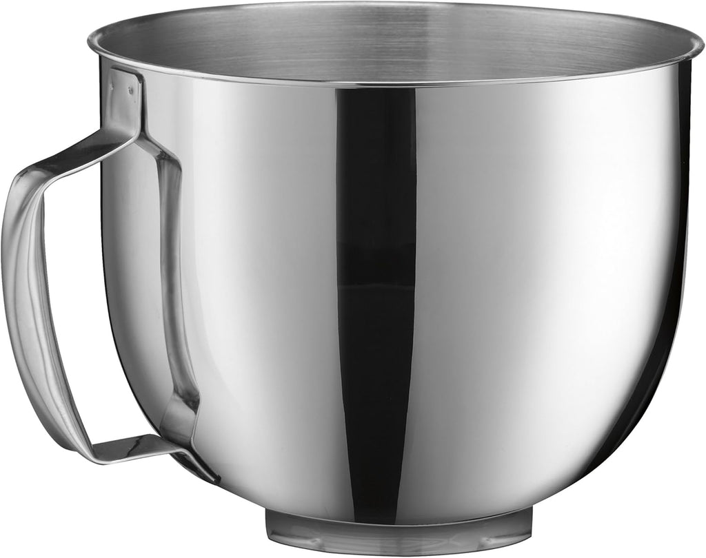 Cuisinart Stand Mixer, 12 Speed, 5.5 Quart Stainless Steel Bowl, Chef's Whisk, Mixing Paddle, Dough Hook, Splash Guard w/ Pour Spout, White Linen, SM-50, Manual