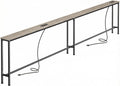 SUPERJARE Sofa Table with 2 Power Outlets and USB-C Ports, 5.9 Inch Narrow Console Table with Storage, Extra-Long, for Entryway Hallway Couch Behind Sofa, Small Spaces (Oak, 5.9"D x 110.2"W x 29.7"H)