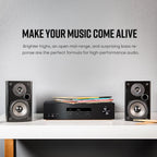Polk Audio T15 Home Theater and Stereo Bookshelf Speakers – Deep Bass Response  Dolby and DTS Surround  Wall-Mountable  Pair  Black