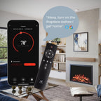 Modern Ember Highmark Traditional 38 Inch Built-in Smart Electric Fireplace Insert | Alexa/WiFi Enabled - Remote Included | Electric Firebox Heater with Multi-Color Flames | 1500W