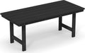 PIZZELLO Patio Dining Table for 6, 66" Rectangular HDPE Outdoor Dining Table with 1.8" Umbrella Hole, All Weather Outdoor Patio Table for Lawn Backyard Garden, Black