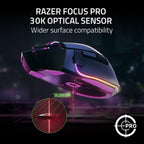 Razer Basilisk V3 Pro Wireless Gaming Mouse: HyperScroll Tilt Wheel - 30K DPI Optical Sensor - Gen-3 Optical Switches - 13-Zone Chroma RGB - 13 Programmable Controls - 3 Connection Modes - Black
