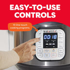 Instant Pot Duo 7-in-1 Electric Pressure Cooker, Slow Cooker, Rice Cooker, Steamer, Sauté, Yogurt Maker, Warmer & Sterilizer, Includes App with Over 800 Recipes, Stainless Steel, 8 Quart