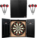 Ruthless Home Darts Centre with or Without LED Light Options | Home Dart Board Centre Including Cabinet, Dartboard and 2 Sets of Darts.