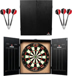 Ruthless Home Darts Centre with or Without LED Light Options | Home Dart Board Centre Including Cabinet, Dartboard and 2 Sets of Darts.