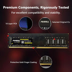 PUSKILL DDR4 RAM 16GB Kit (2x8GB) 3200MHz PC4-25600 CL16 Desktop Memory - 1.35V UDIMM Low Latency, Intel XMP 2.0 Ready for Gaming PC, Compatible with Intel & AMD