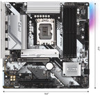 ASRock B760M Pro RS Motherboard DDR5 7200MHz HDMI DisplayPort eDP PCIe Gen5 (Graphics) 14th 13th 12th Gen Intel Core Processors LGA1700 192GB