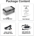 Alpicool Y19E Portable Fridge 12 Volt Car Refrigerator 21Quart Freezer for Fishing, Camping, RV, Truck, Boat-12/24V DC(Grey&Black)