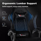 Velvet Gaming Chair for Adults with Pocket Spring Cushion Seat,Soft Gaming Chair Fabric with Extendable Footrest, Swivel Recliner with Ergonomic Lumbar Support and Headrest for Home/Office(Black)