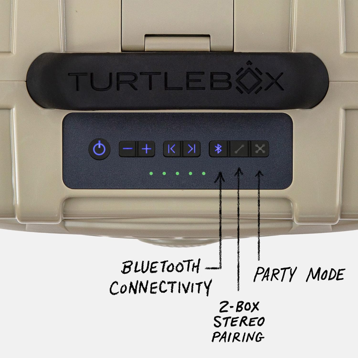 Turtlebox Original Gen 3: Portable Outdoor Bluetooth Speaker – Ultra-Loud (120dB)  Waterproof (IP67)  Rugged  Impact-Resistant  3-Day Battery | Party Mode: Unlimited Pairing for Stereo Sound  Tan