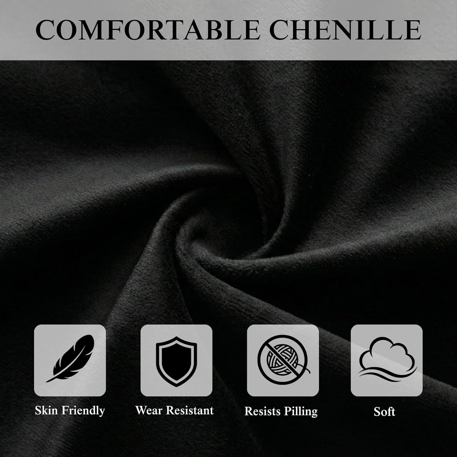 3-in-1 Sleeper Sofa Loveseat with Pull-Out Bed, Chenille Convertible Couch with Double-Layer Cushions, USB Ports & Storage Pockets for Living Room and Apartment (Black, 52.4") | Convertible Sleeper