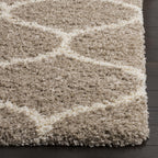 SAFAVIEH Hudson Shag Collection Area Rug - 9' x 12', Beige & Ivory, Moroccan Ogee Trellis Design, Non-Shedding & Easy Care, 2-inch Thick Ideal for High Traffic Areas in Living Room, Bedroom (SGH280S)