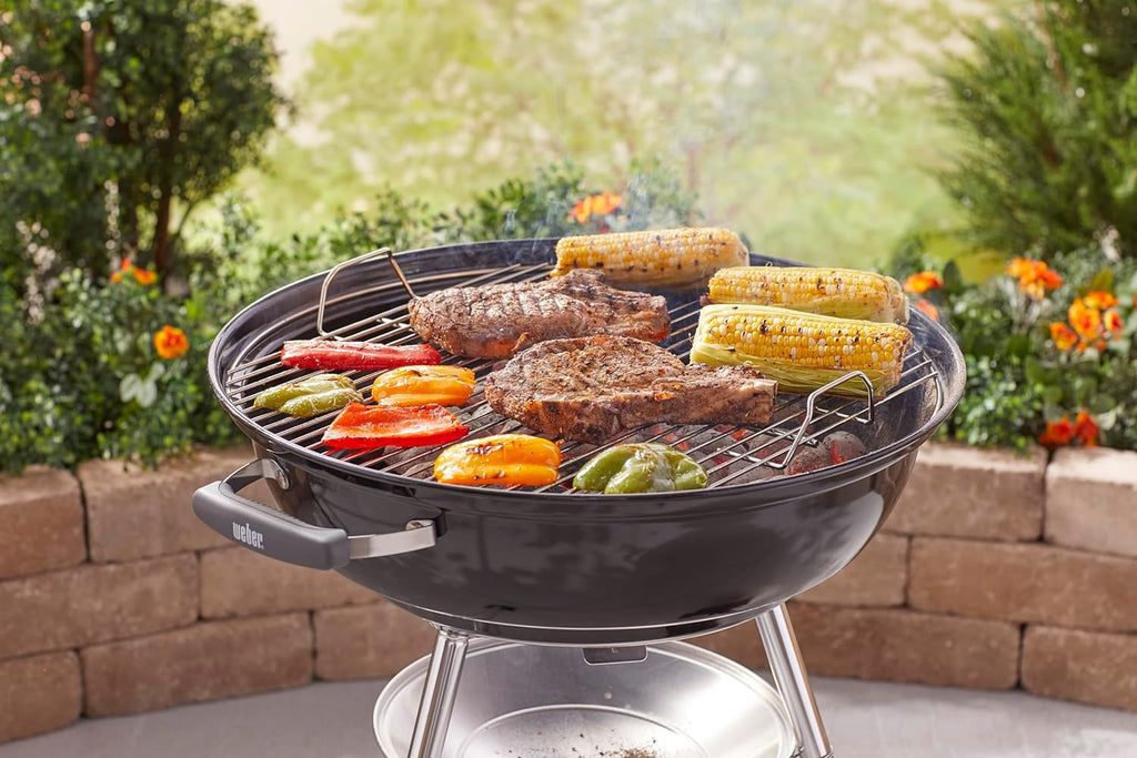 Weber Jumbo Joe Premium Charcoal Grill, 22‑Inch, Black – Portable Outdoor BBQ Grill with Durable Plated Steel Grates, Porcelain‑Enameled Bowl & Precision Airflow Control