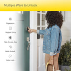 Yale Security Assure Lock 2 Touch Deadbolt  Black Suede Keyed Smart Entry Door Lock with Wi-Fi Connected Keypad and Fingerprint Scanner for Code Entry and Remote Access  YRD410-F-WF1-BSP